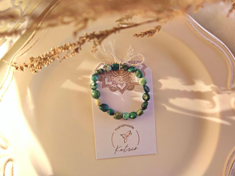 Afrikai türkiz ásványkarkötő - Katris