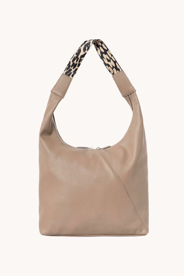 Bézs Nobo táska leopárdmintás vállpánttal - Katris
