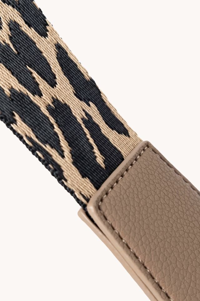 Bézs Nobo táska leopárdmintás vállpánttal - Katris