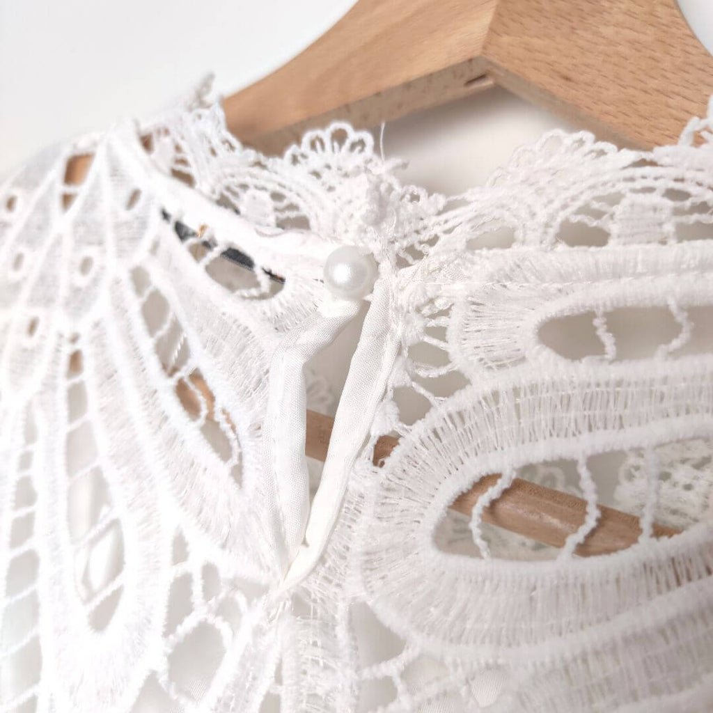 ELSA. M by may fehér csipkés felső - Katris