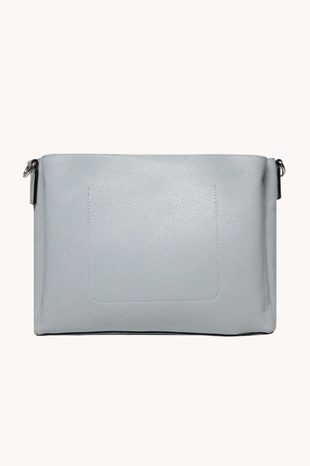 Szürkéskék Nobo kézitáska kígyóbőr mintás vállpánttal - Katris