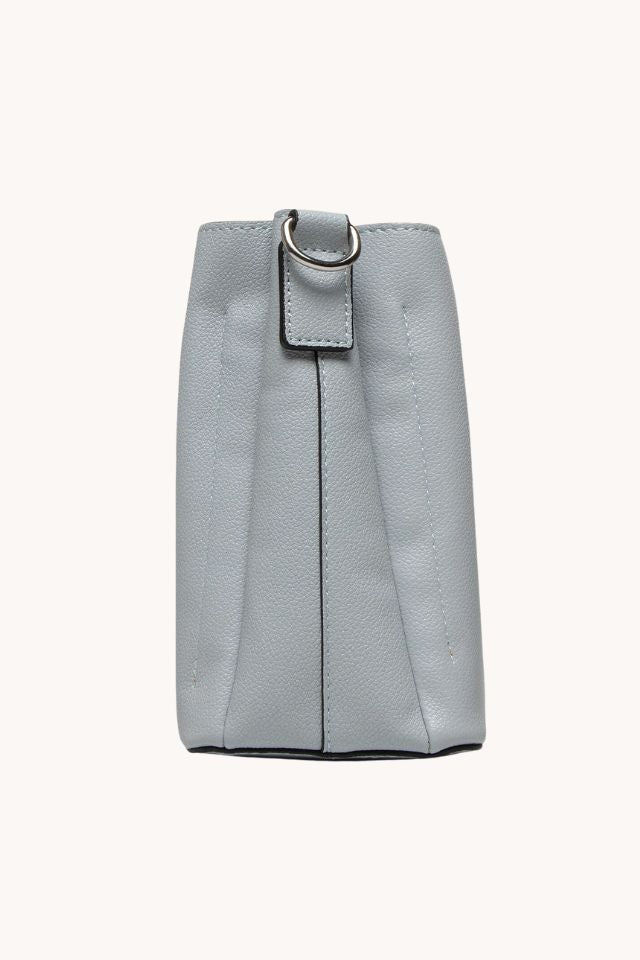 Szürkéskék Nobo kézitáska kígyóbőr mintás vállpánttal - Katris